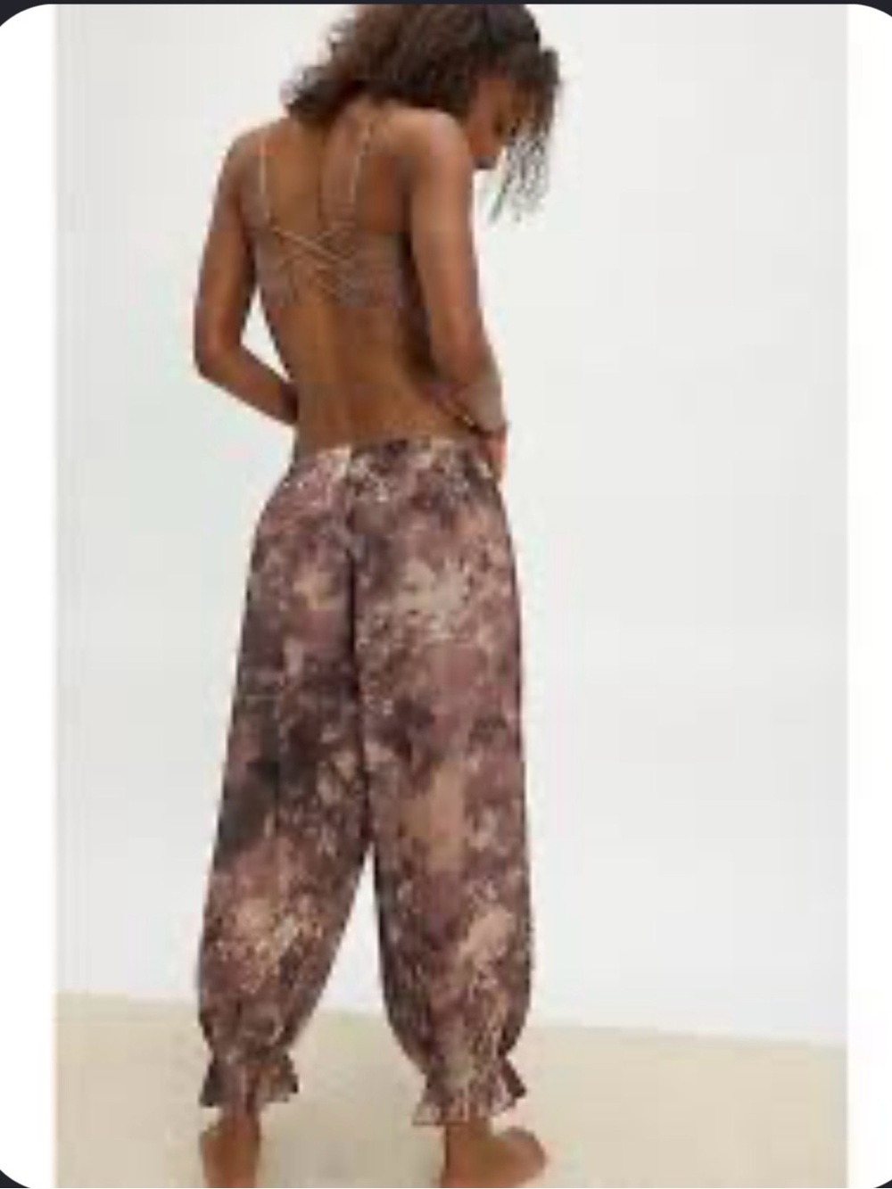 Free Poeple Ready To Go Bloomer Pant In Chocolate Combo. NWOT - Picture 2 of 7